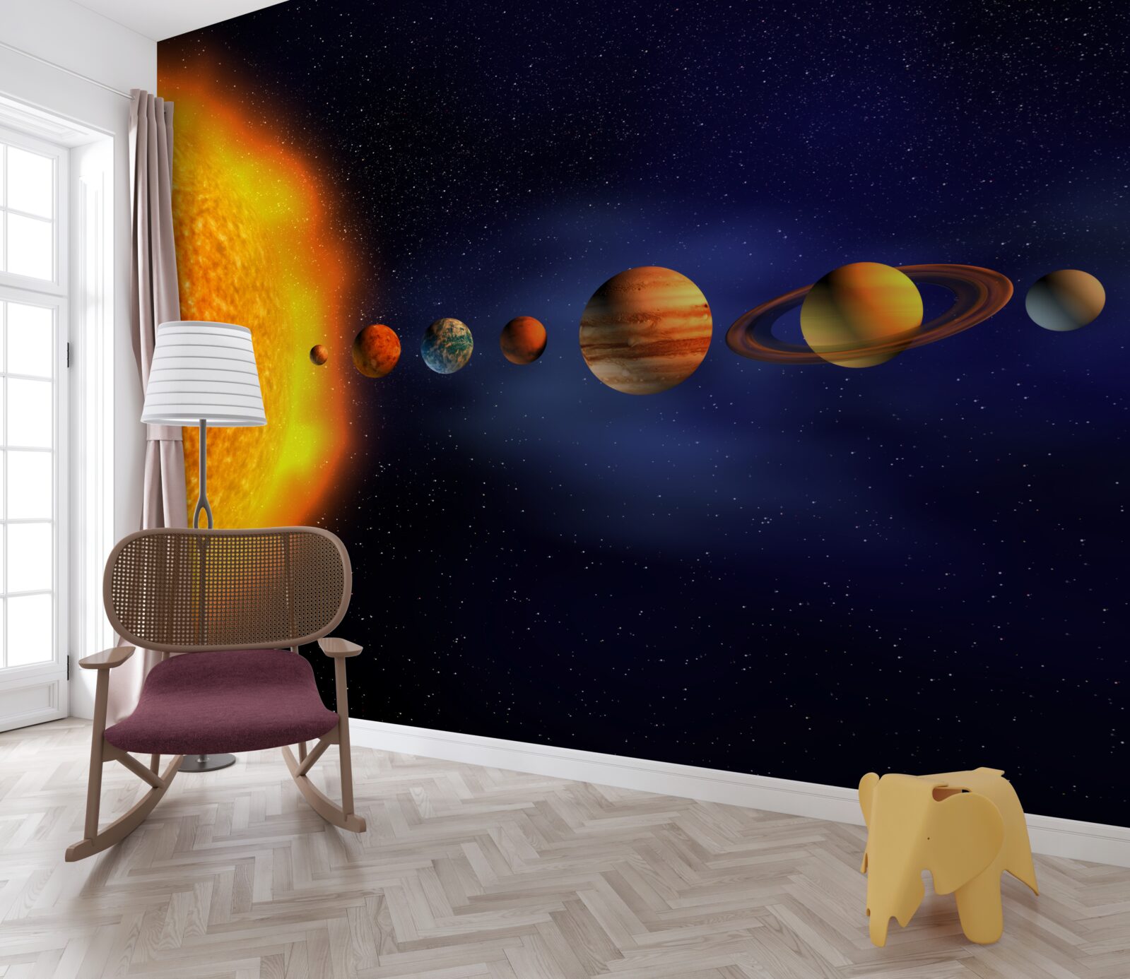 Fototapeta Slnko a planéty našej galaxie