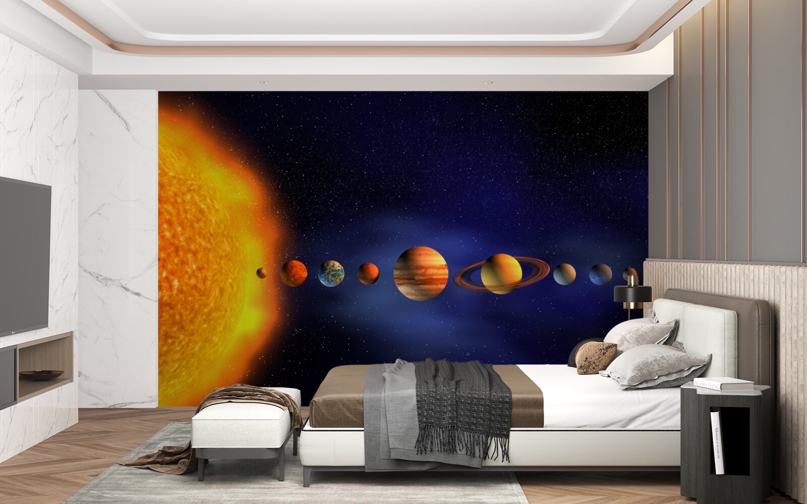 Fototapeta Slnko a planéty našej galaxie