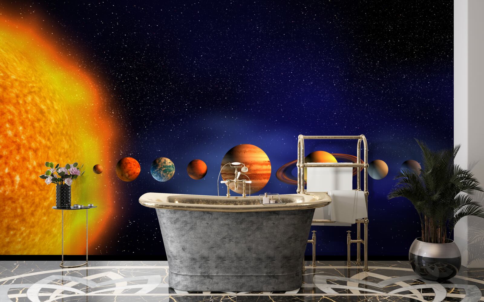 Fototapeta Slnko a planéty našej galaxie