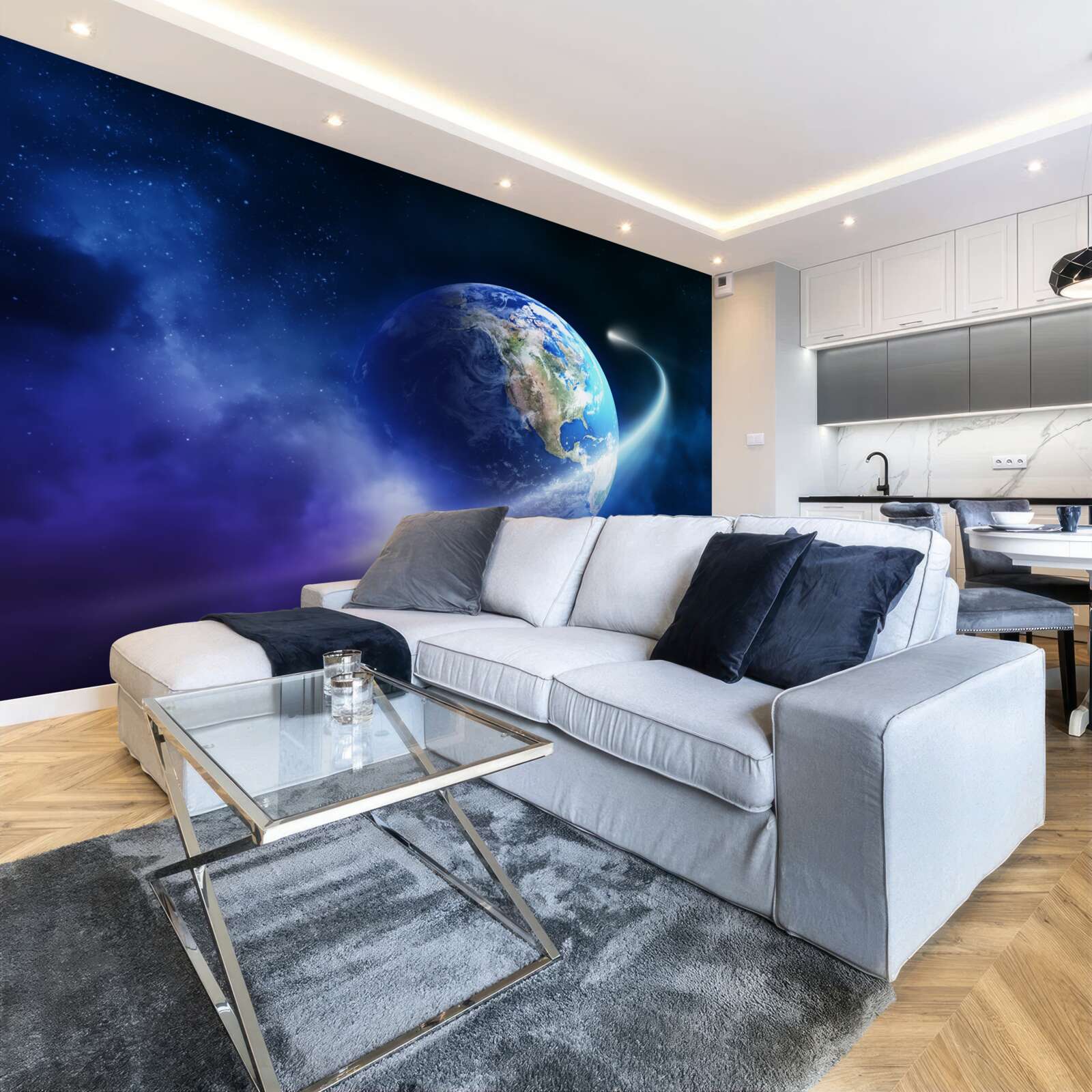 Fototapeta Zem v nekonečnom priestore vesmíru