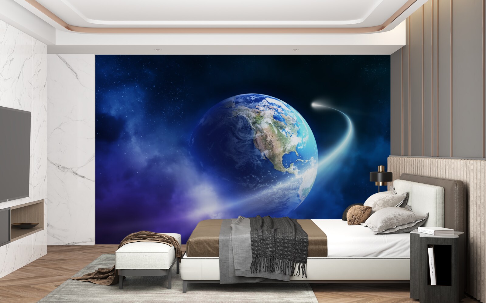 Fototapeta Zem v nekonečnom priestore vesmíru