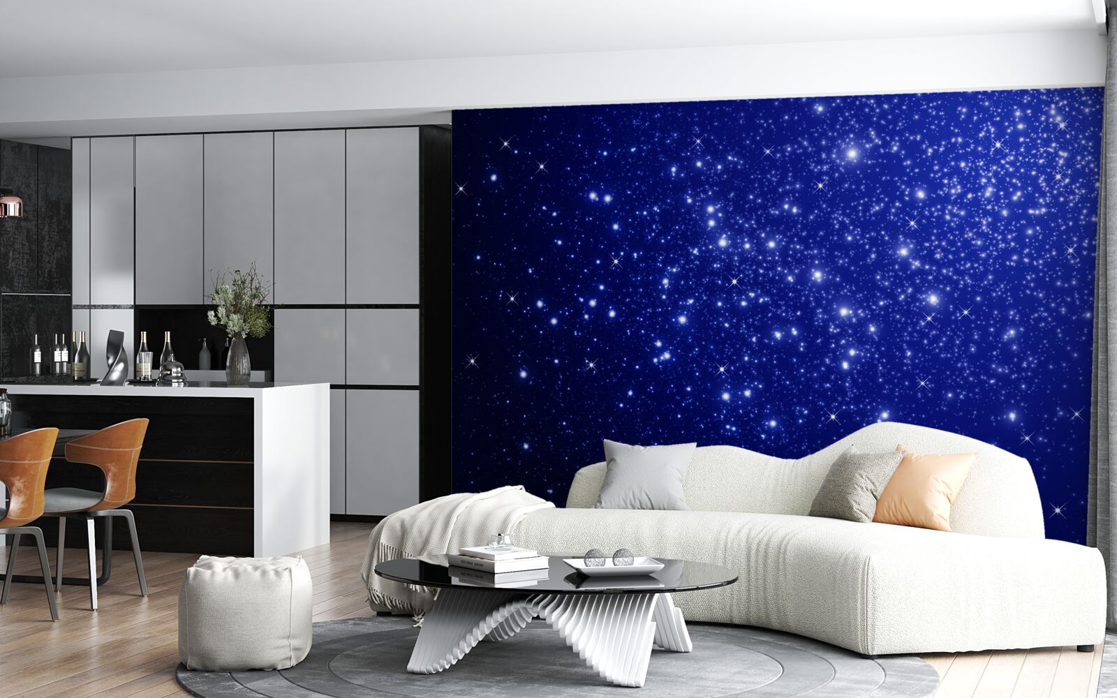 Fototapeta nespočetné množstvo svietidiel v nebeskej sfére