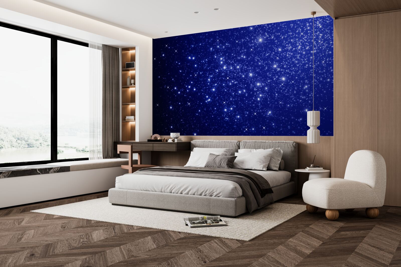 Fototapeta nespočetné množstvo svietidiel v nebeskej sfére