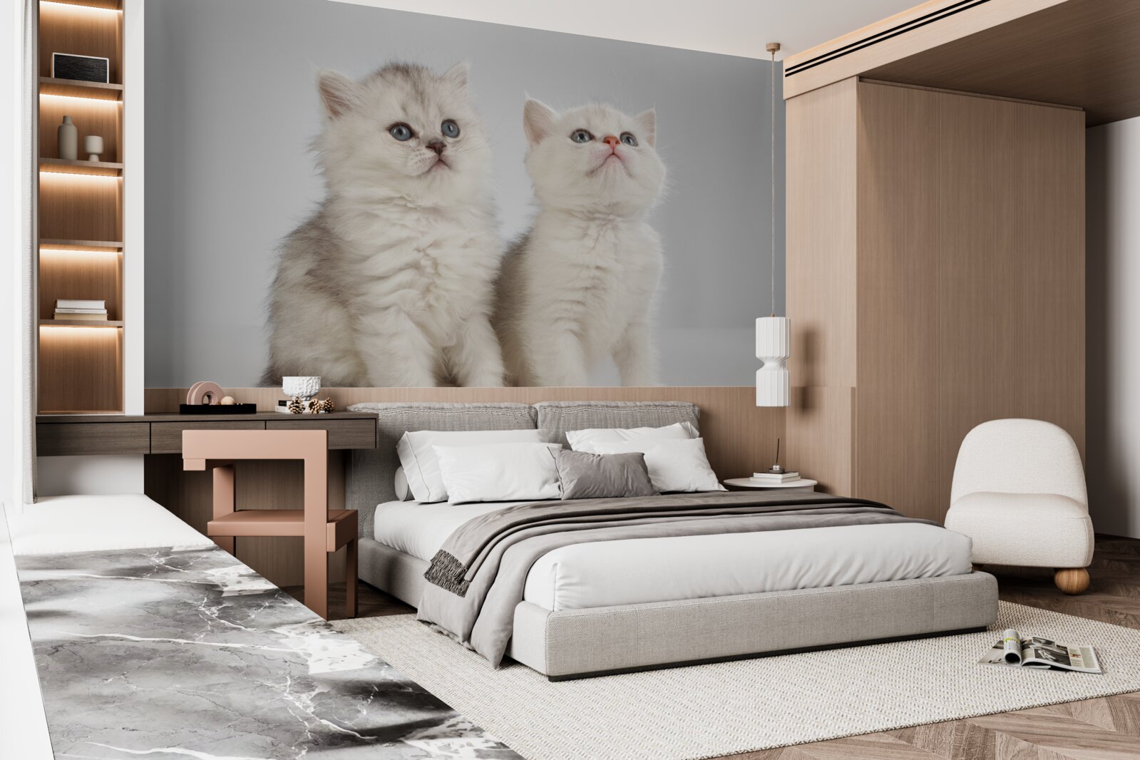 Fototapeta dve malé mačky sa pozerajú