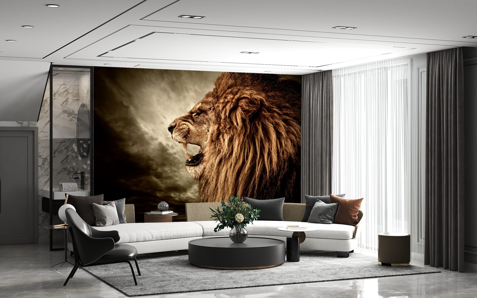 Fototapeta zlovestný hrom levieho revu