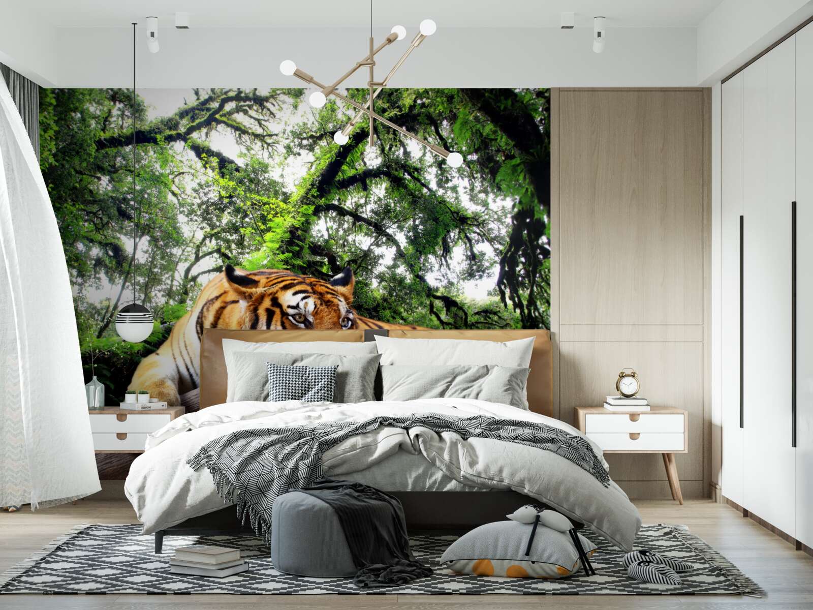 Fototapeta tiger odpočíva v divokej tropickej džungli