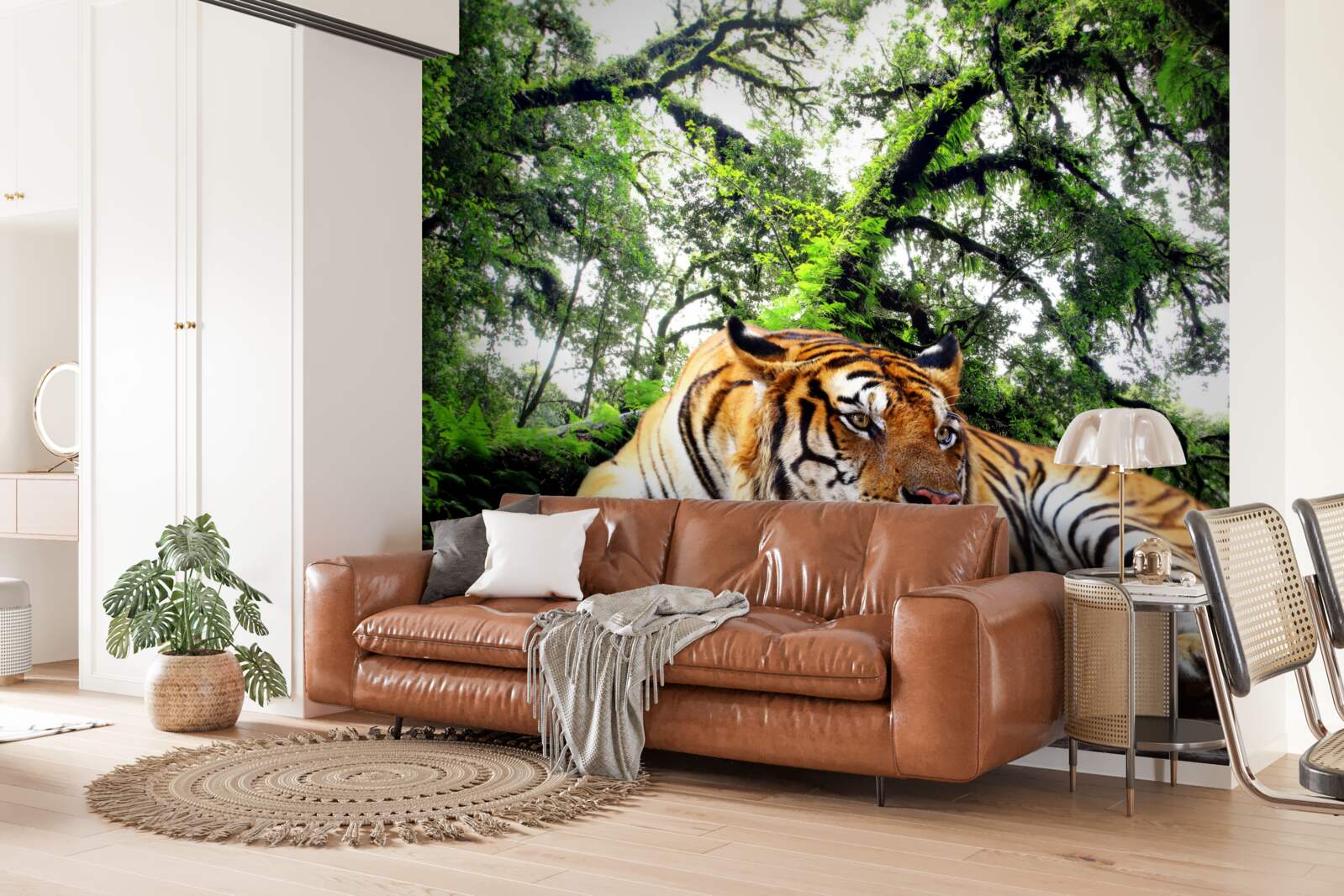 Fototapeta tiger odpočíva v divokej tropickej džungli