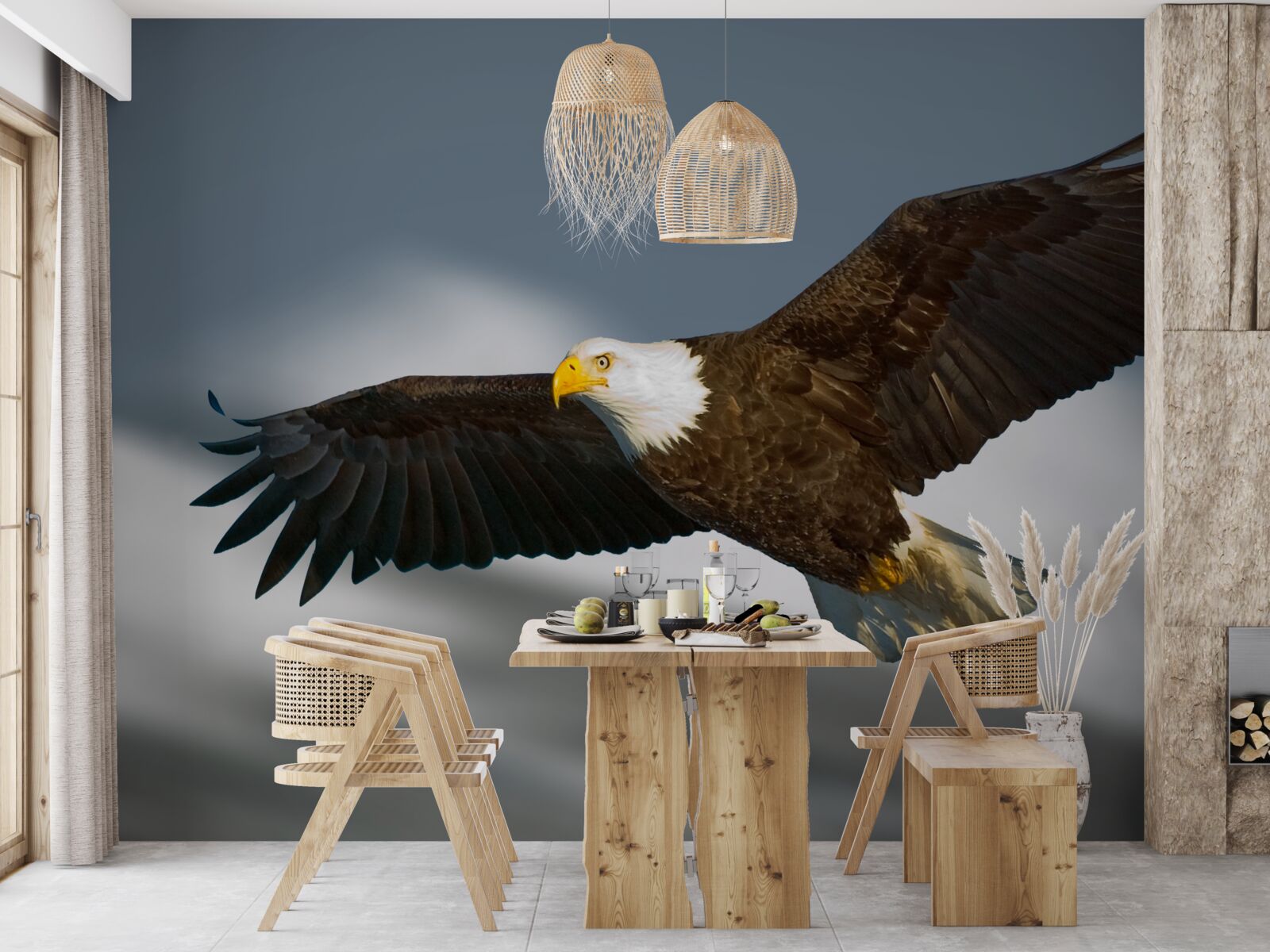 Fototapeta na oblohe sa vznáša orol bielohlavý