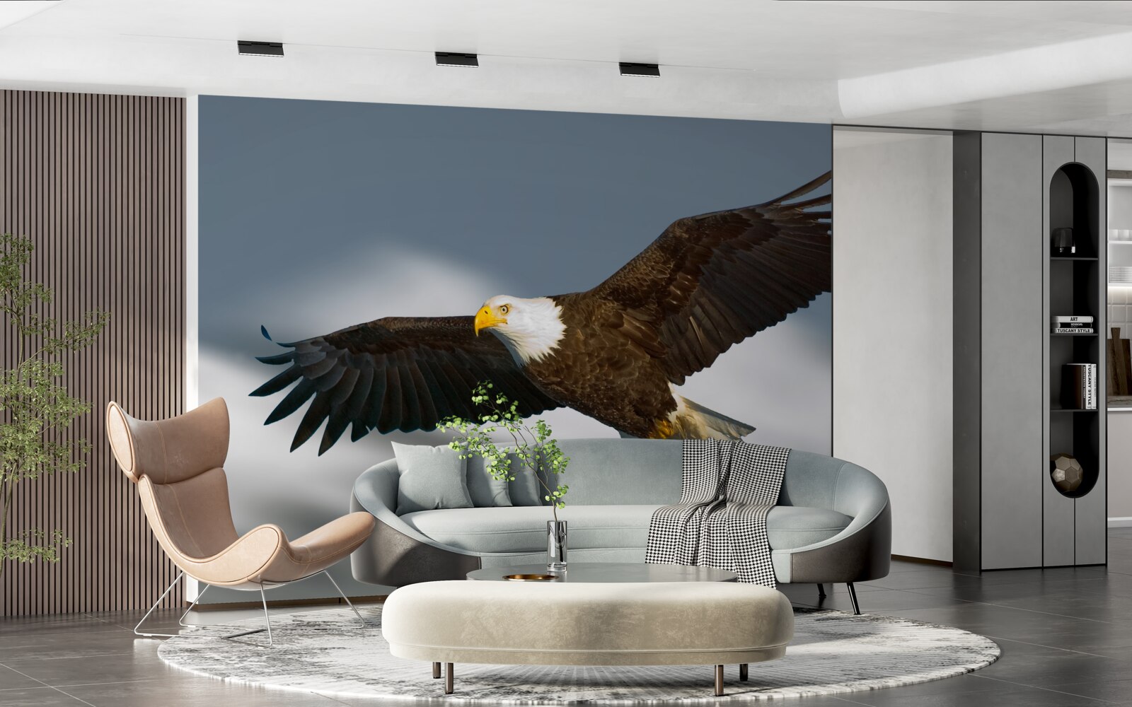 Fototapeta na oblohe sa vznáša orol bielohlavý