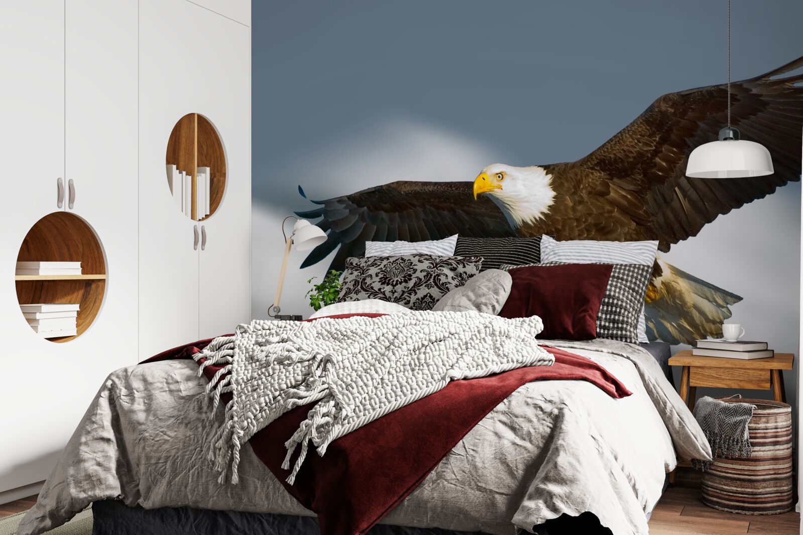 Fototapeta na oblohe sa vznáša orol bielohlavý