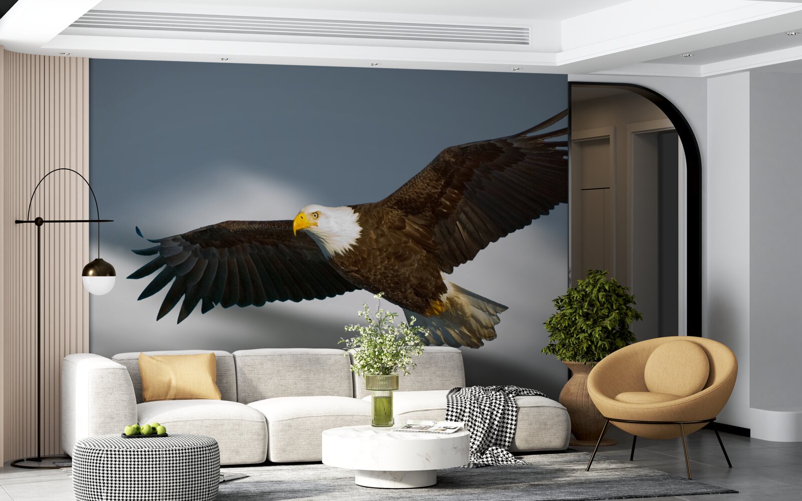 Fototapeta na oblohe sa vznáša orol bielohlavý