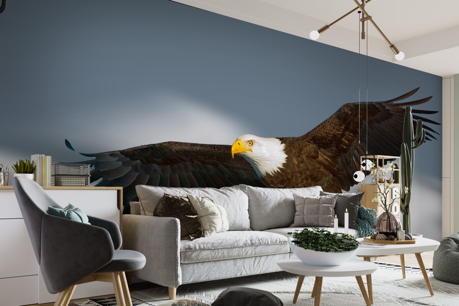 Fototapeta na oblohe sa vznáša orol bielohlavý