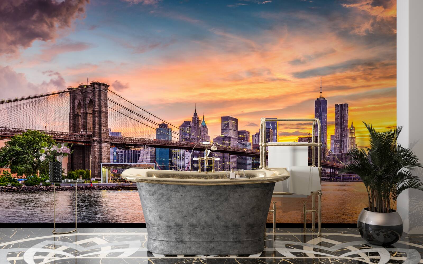 Fototapeta Svitanie nad Brooklynským mostom