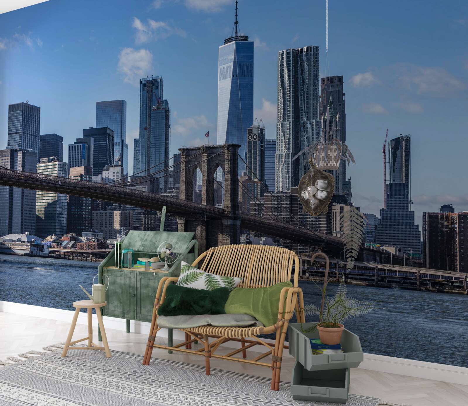 Fototapeta pohľad na mesto z Brooklynského mosta