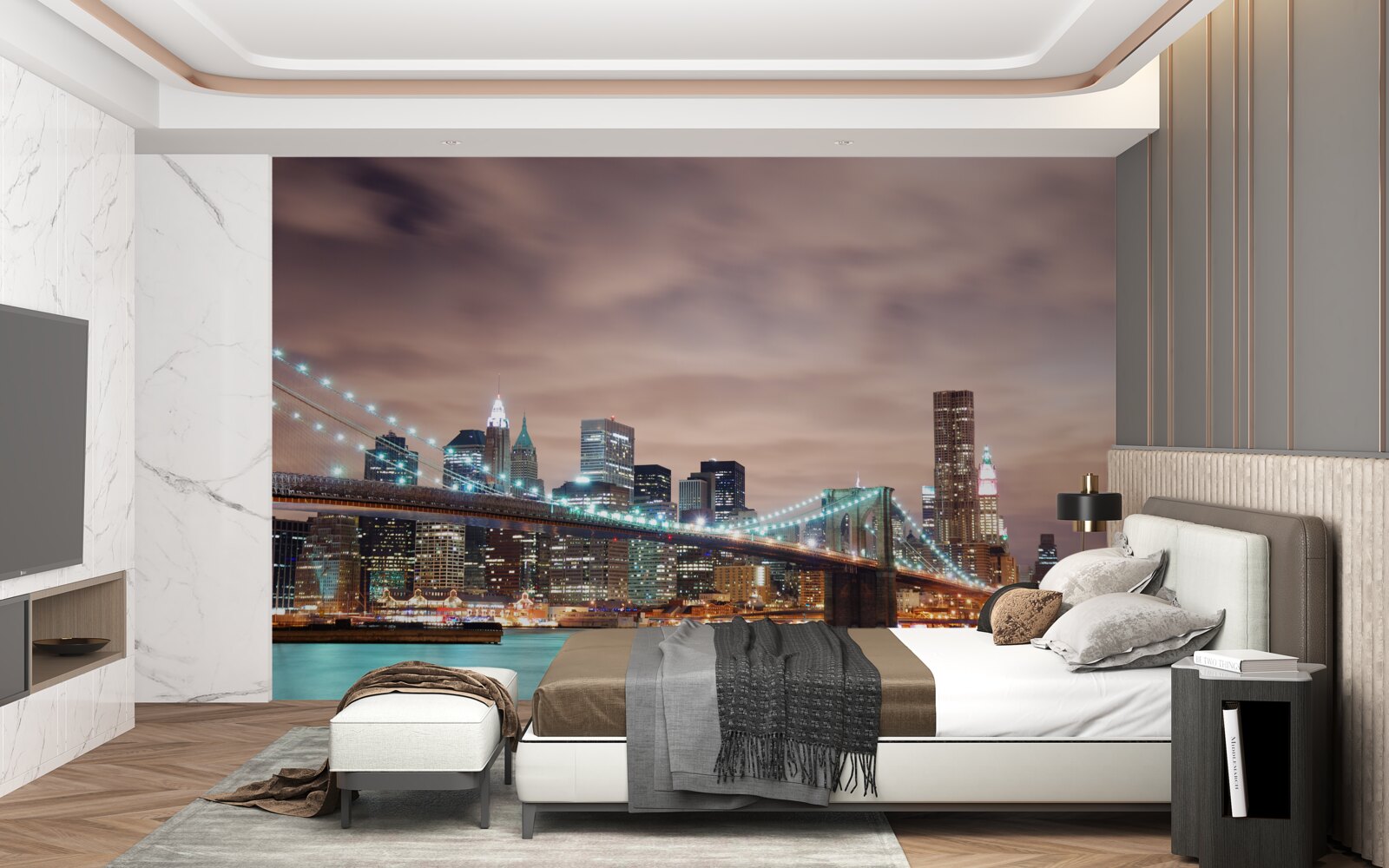 Fototapeta nočné mesto v modernej dobe