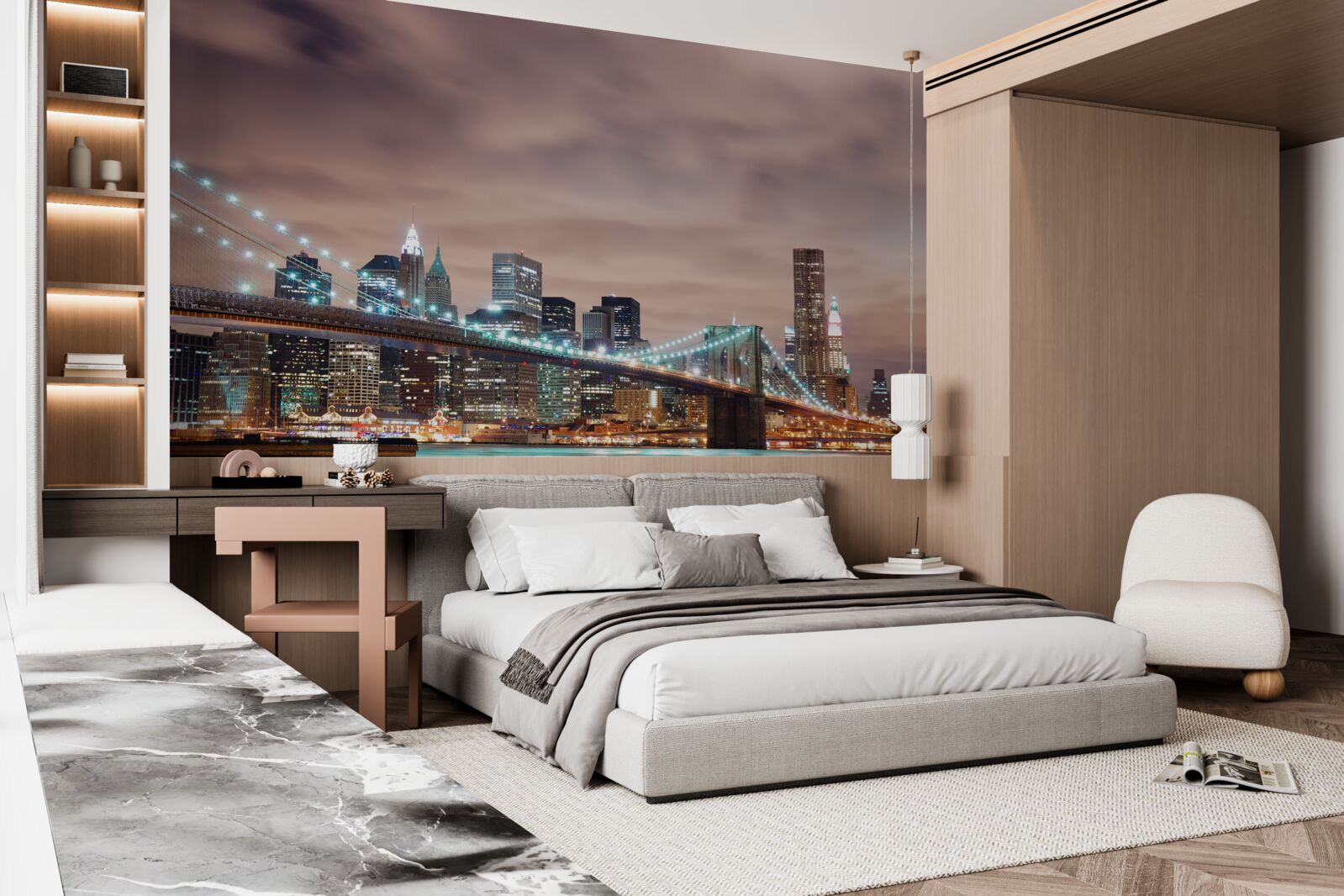 Fototapeta nočné mesto v modernej dobe