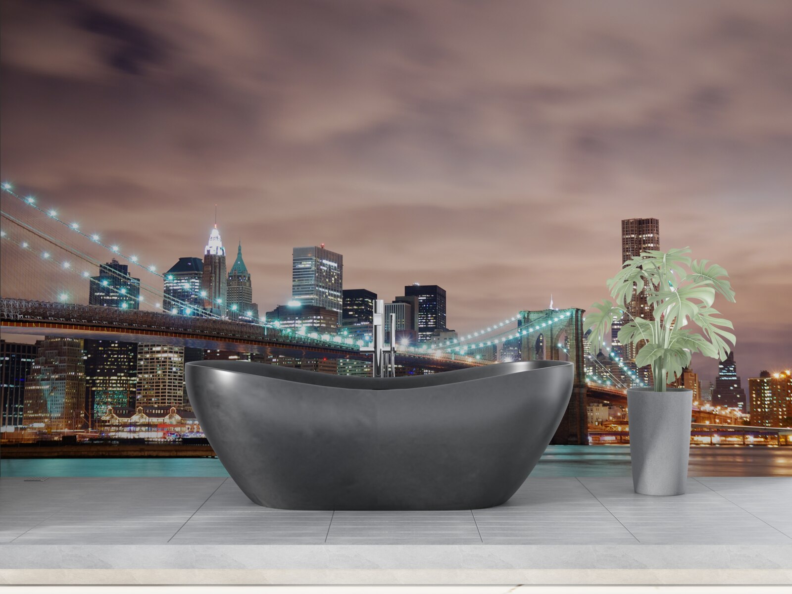 Fototapeta nočné mesto v modernej dobe