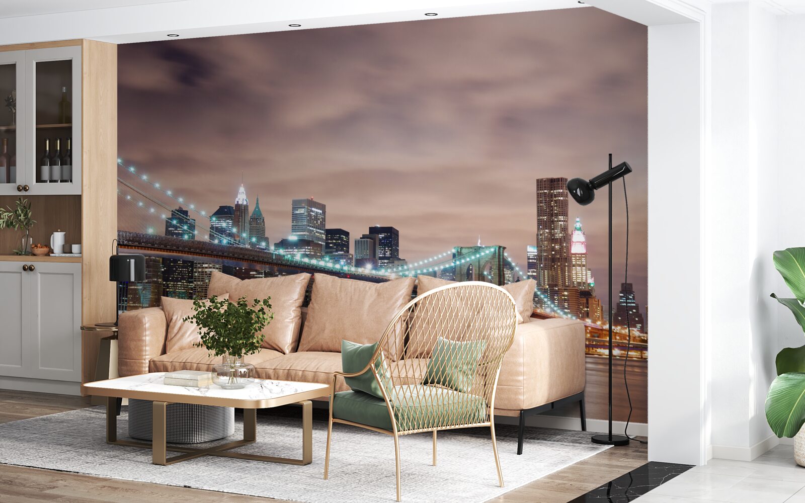 Fototapeta nočné mesto v modernej dobe