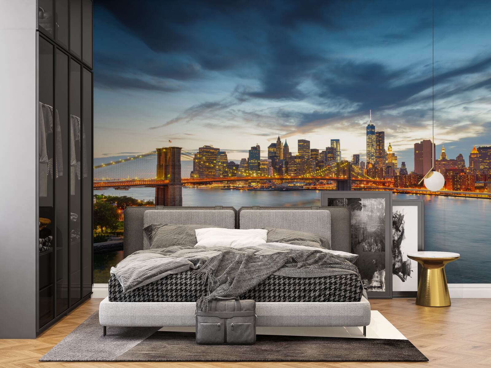 Fototapeta most v meste s osvetlením