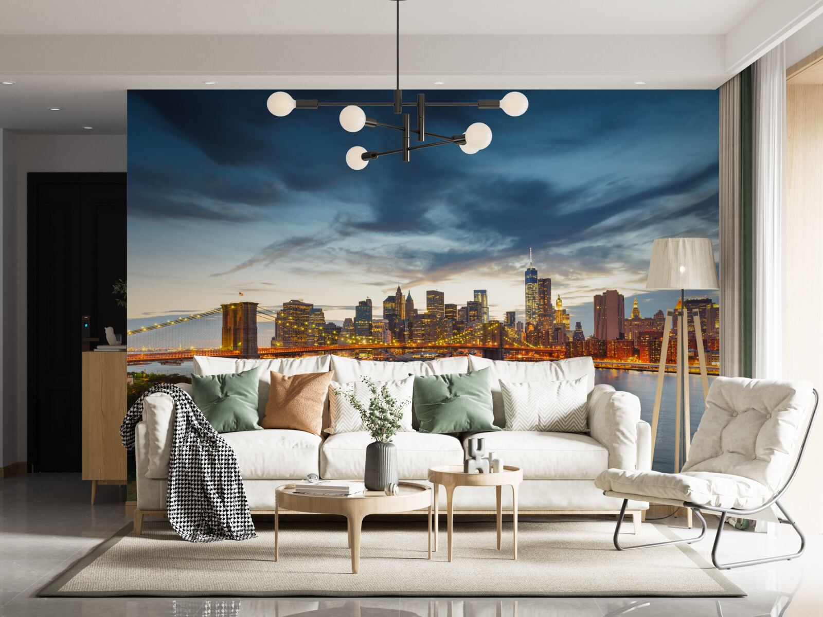 Fototapeta most v meste s osvetlením