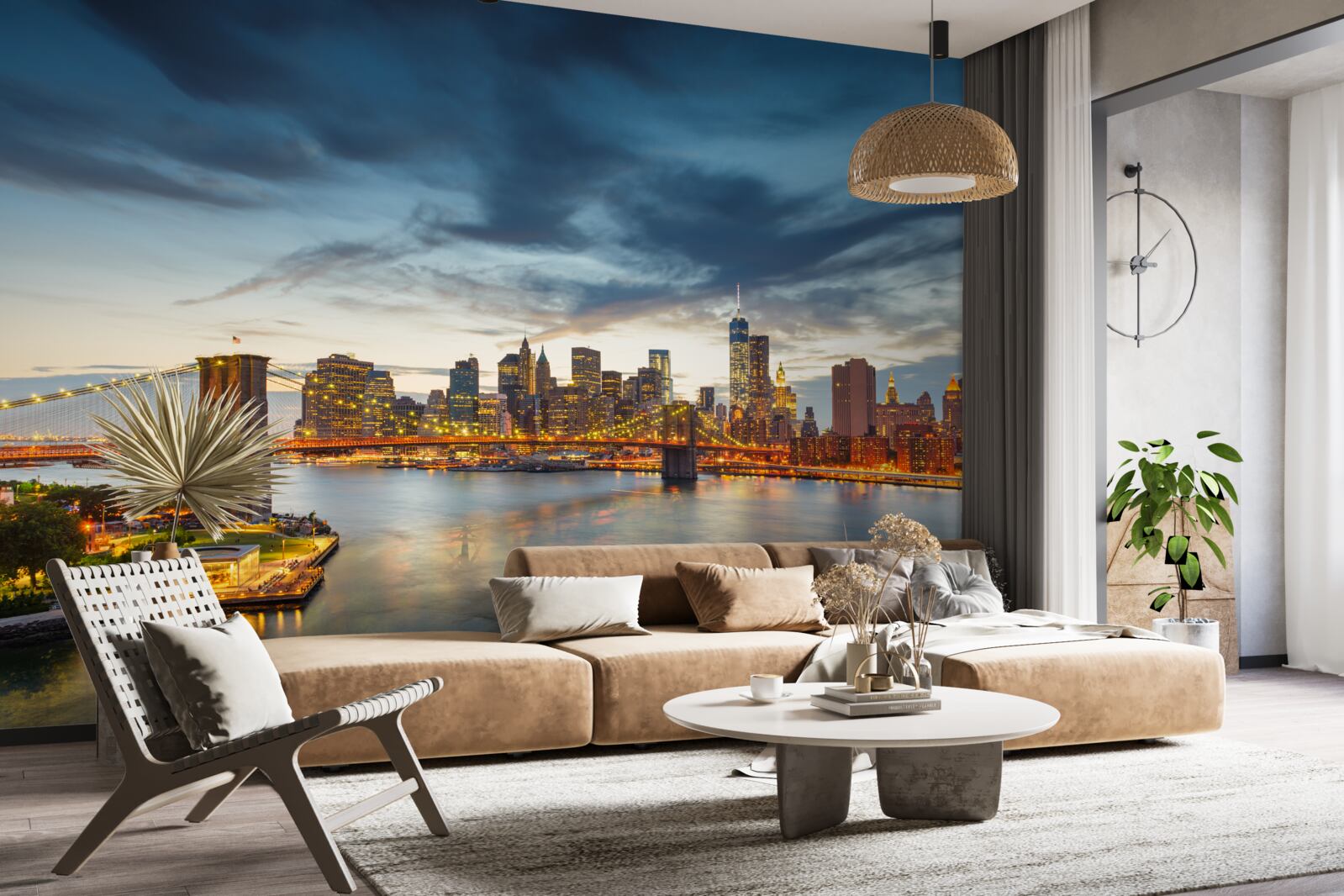 Fototapeta most v meste s osvetlením