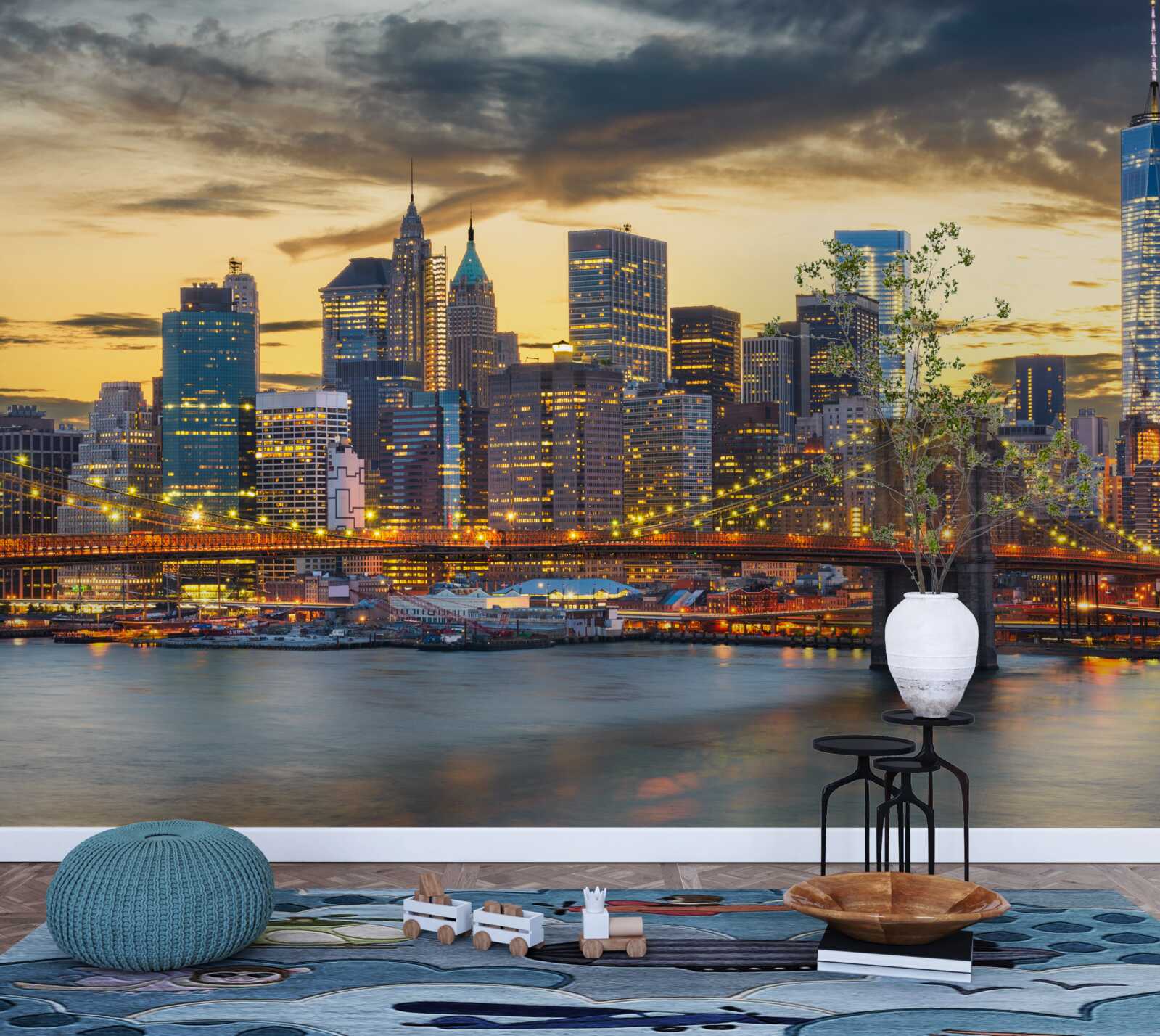 Fototapeta Panoráma New Yorku v noci