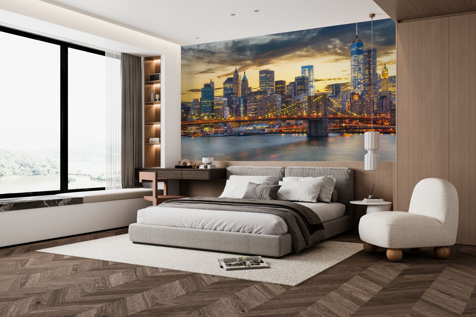 Fototapeta Panoráma New Yorku v noci