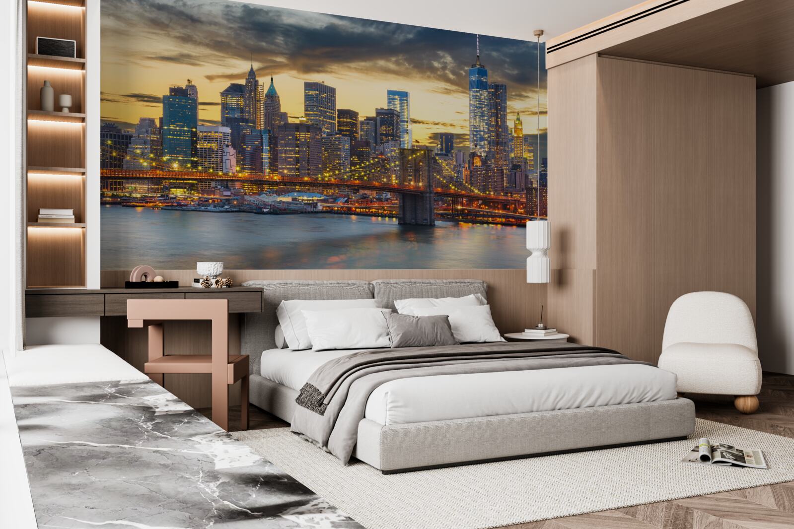 Fototapeta Panoráma New Yorku v noci