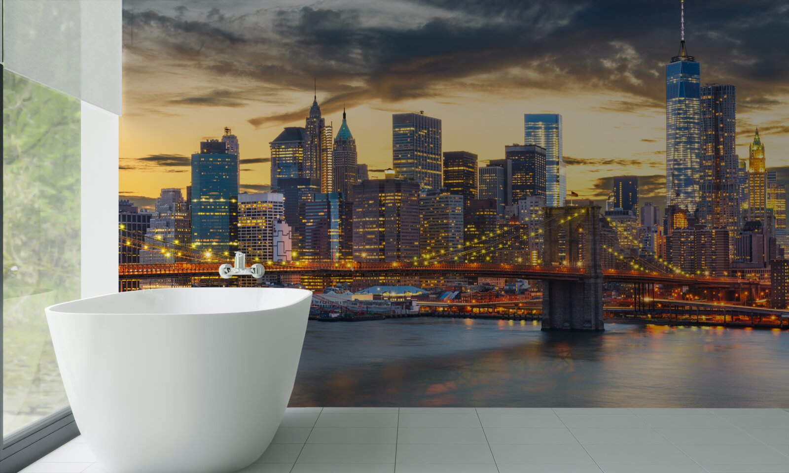 Fototapeta Panoráma New Yorku v noci