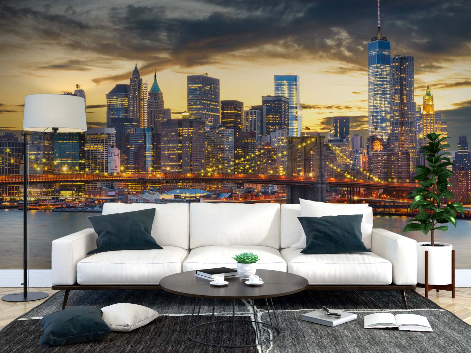 Fototapeta Panoráma New Yorku v noci