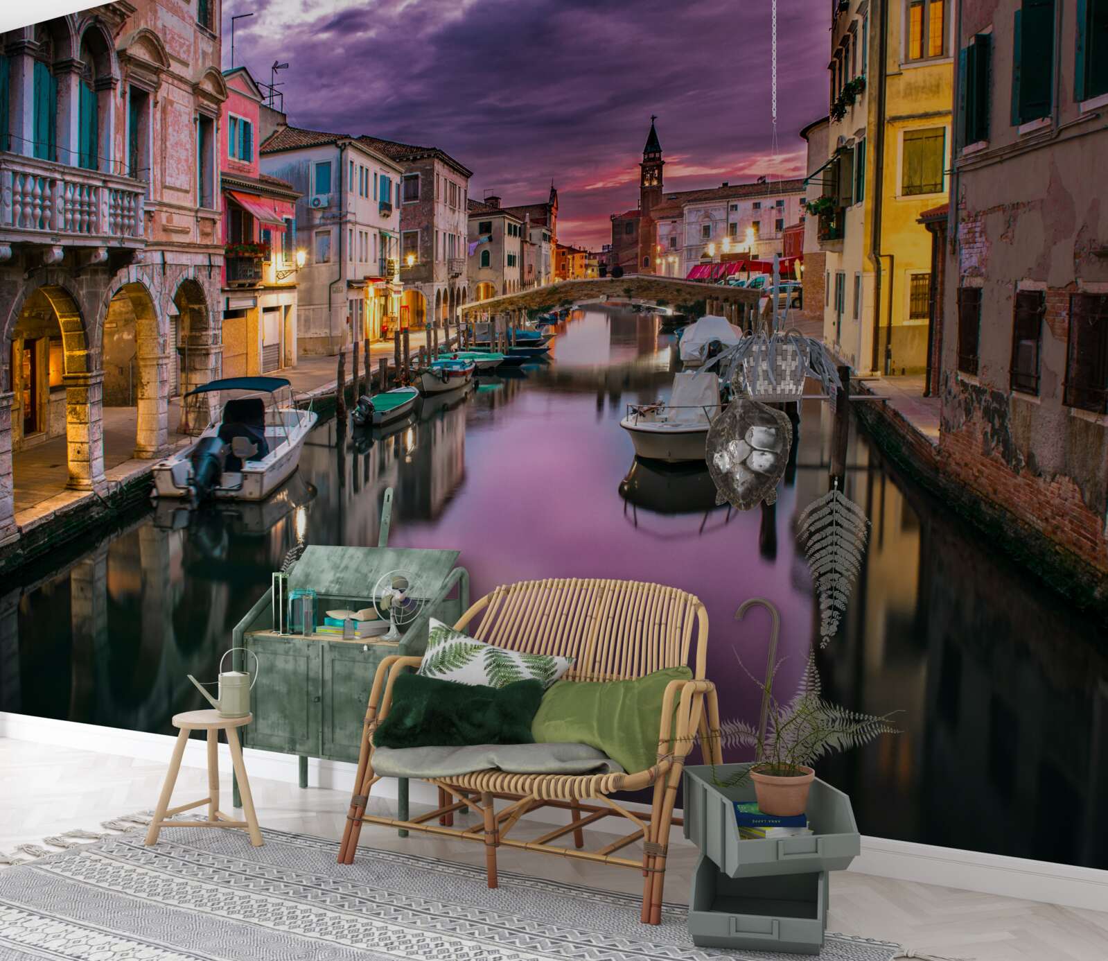 Fototapeta Benátska ulica vo večerných hodinách