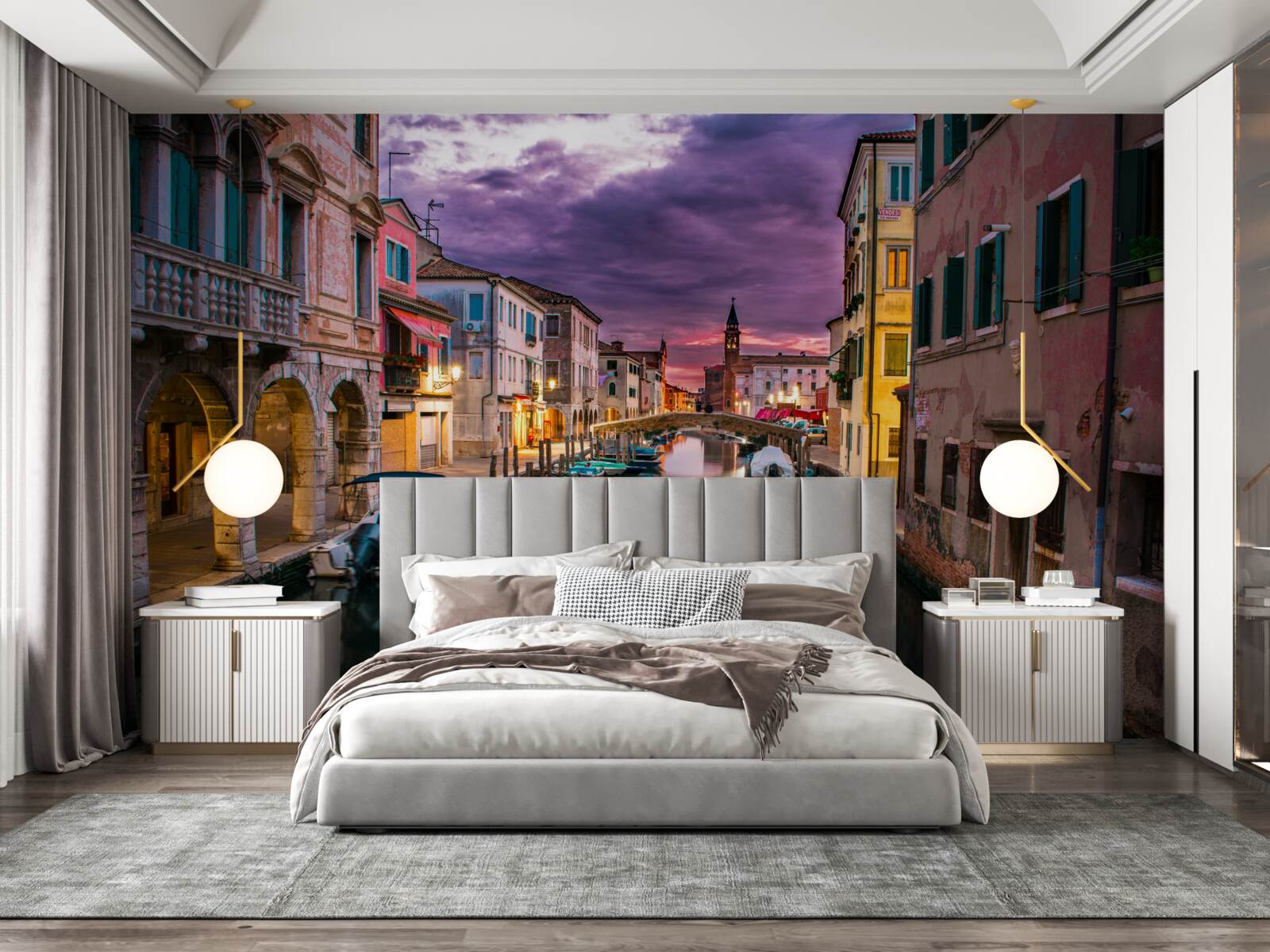 Fototapeta Benátska ulica vo večerných hodinách