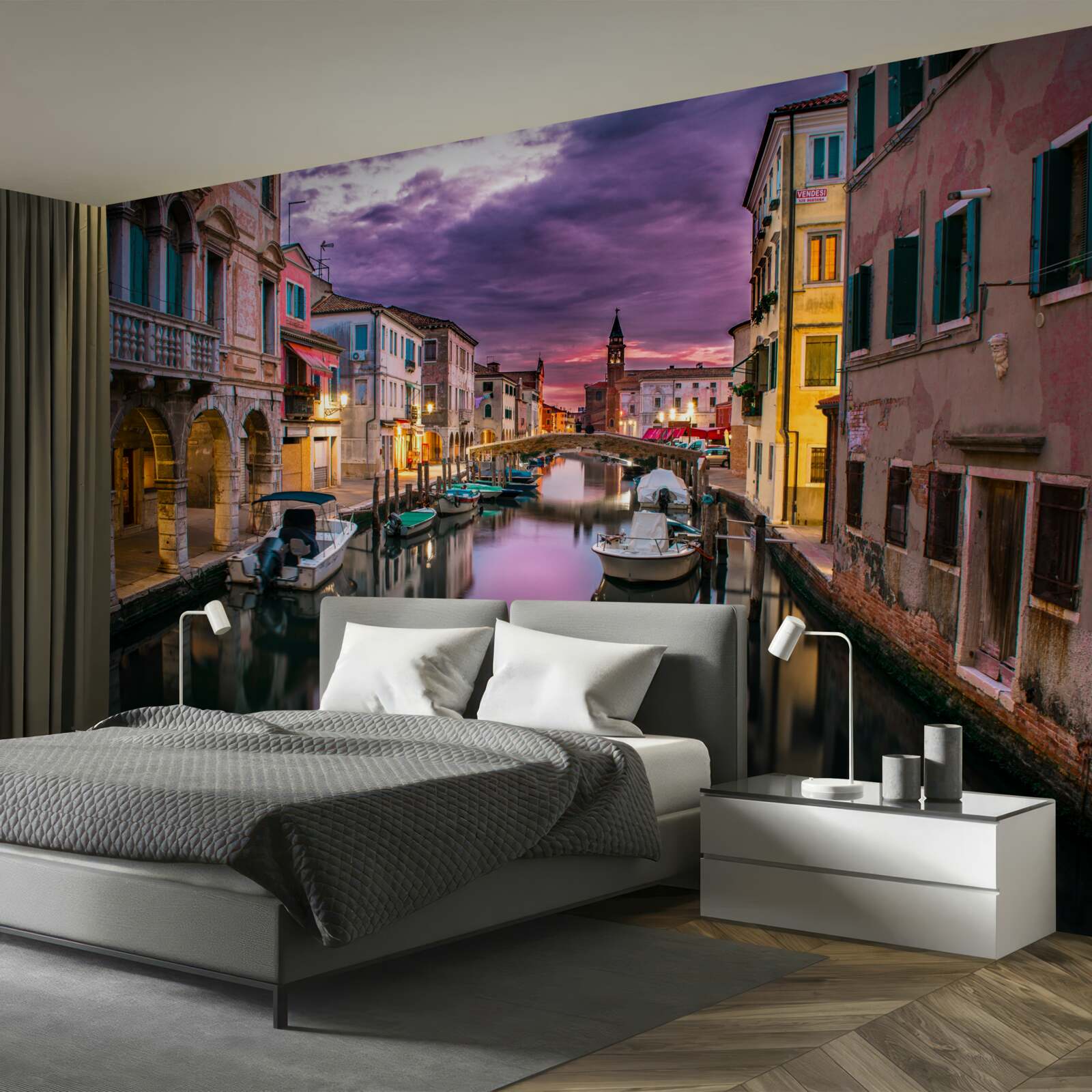 Fototapeta Benátska ulica vo večerných hodinách