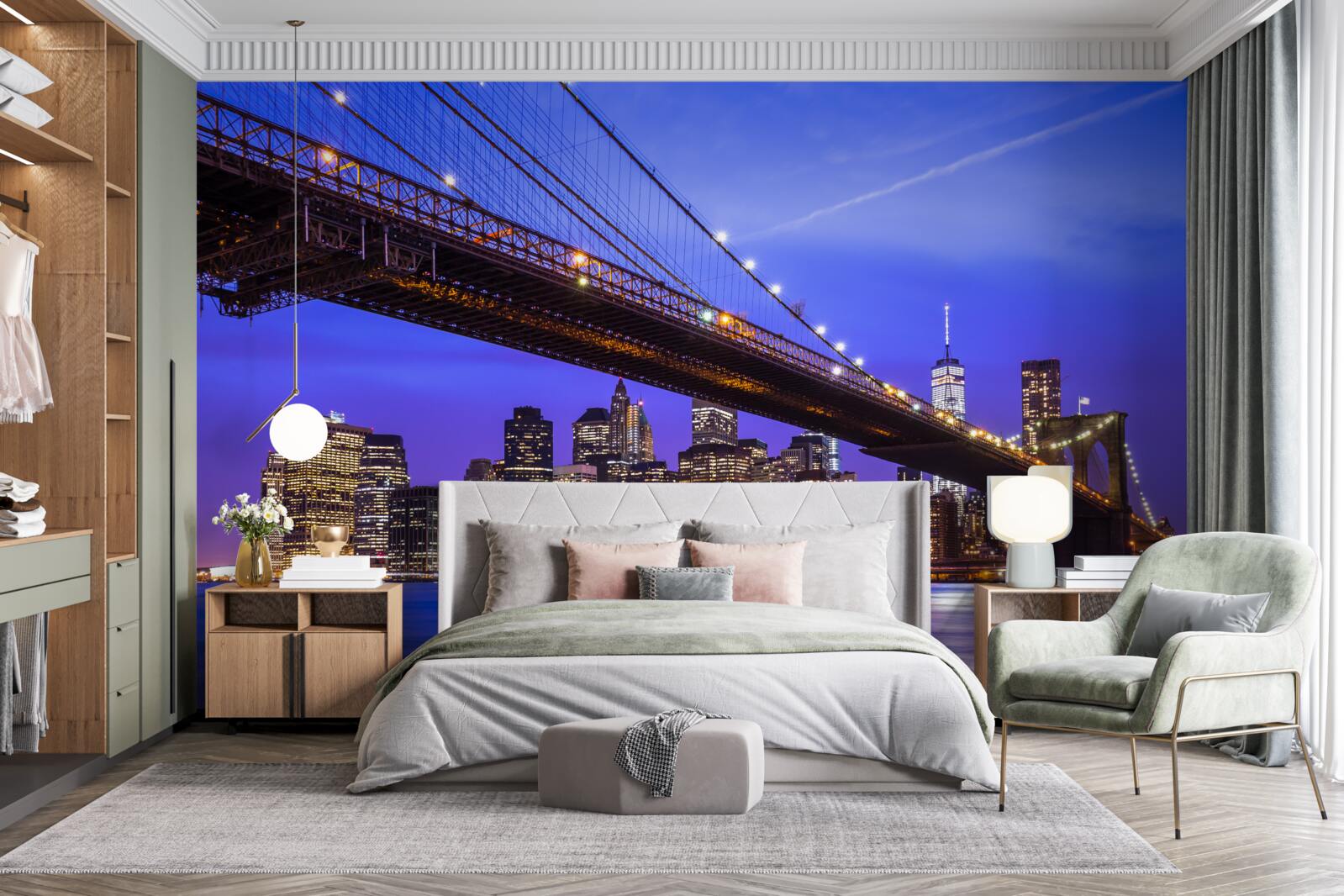 Fototapeta Pohľad na Brooklynský most zdola