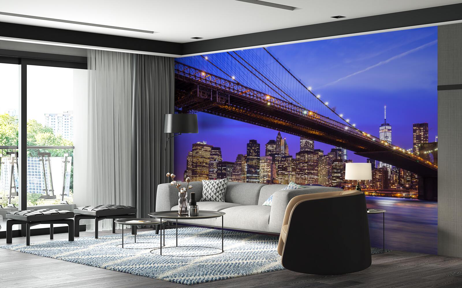 Fototapeta Pohľad na Brooklynský most zdola