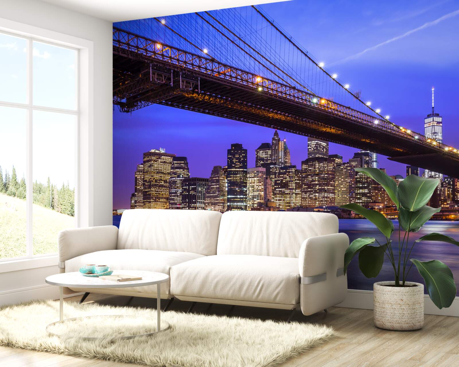 Fototapeta Pohľad na Brooklynský most zdola