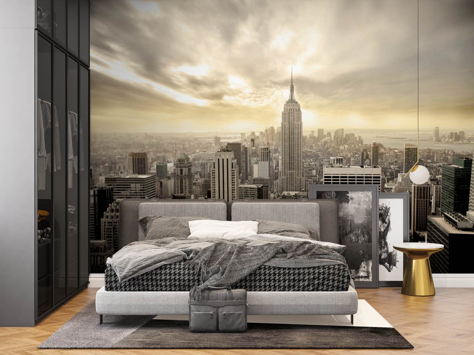 Fototapeta pohľad na new york z vtáčej perspektívy je krásny