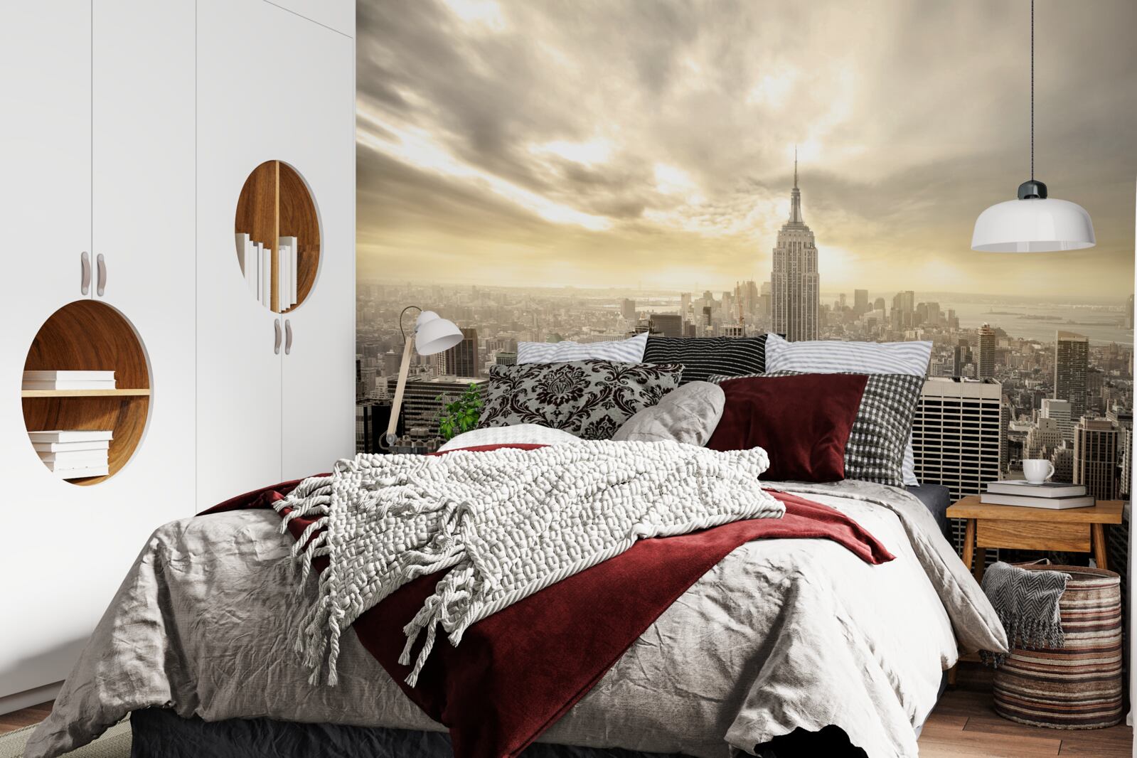 Fototapeta pohľad na new york z vtáčej perspektívy je krásny