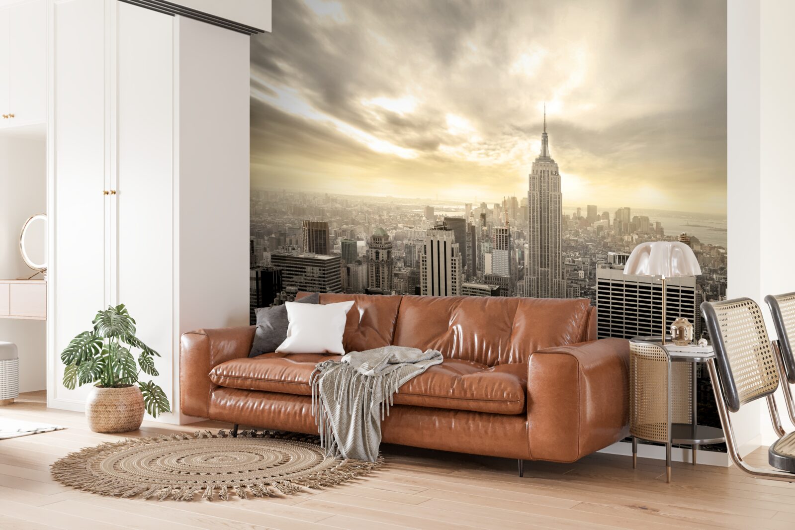 Fototapeta pohľad na new york z vtáčej perspektívy je krásny