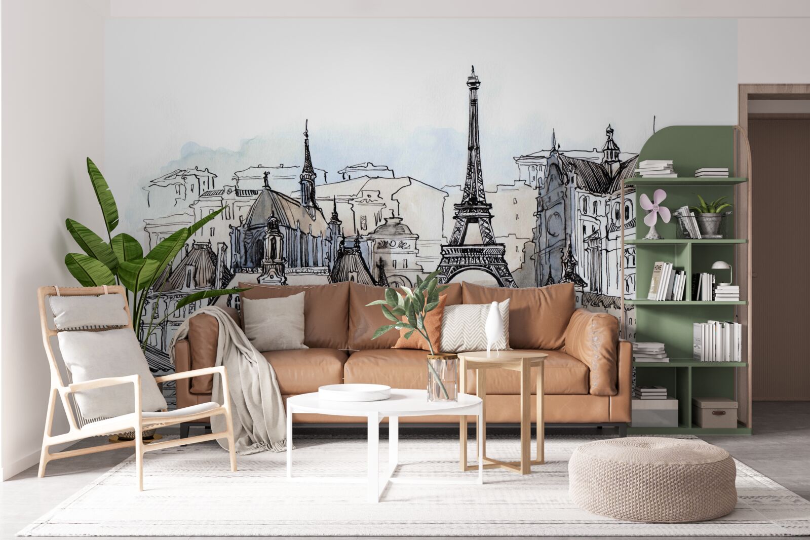 Fototapeta Parížske krajiny vytvorené pomocou akvarelov