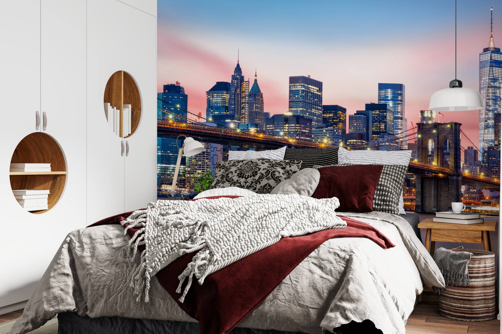 Fototapeta Brooklynský most v noci v New Yorku