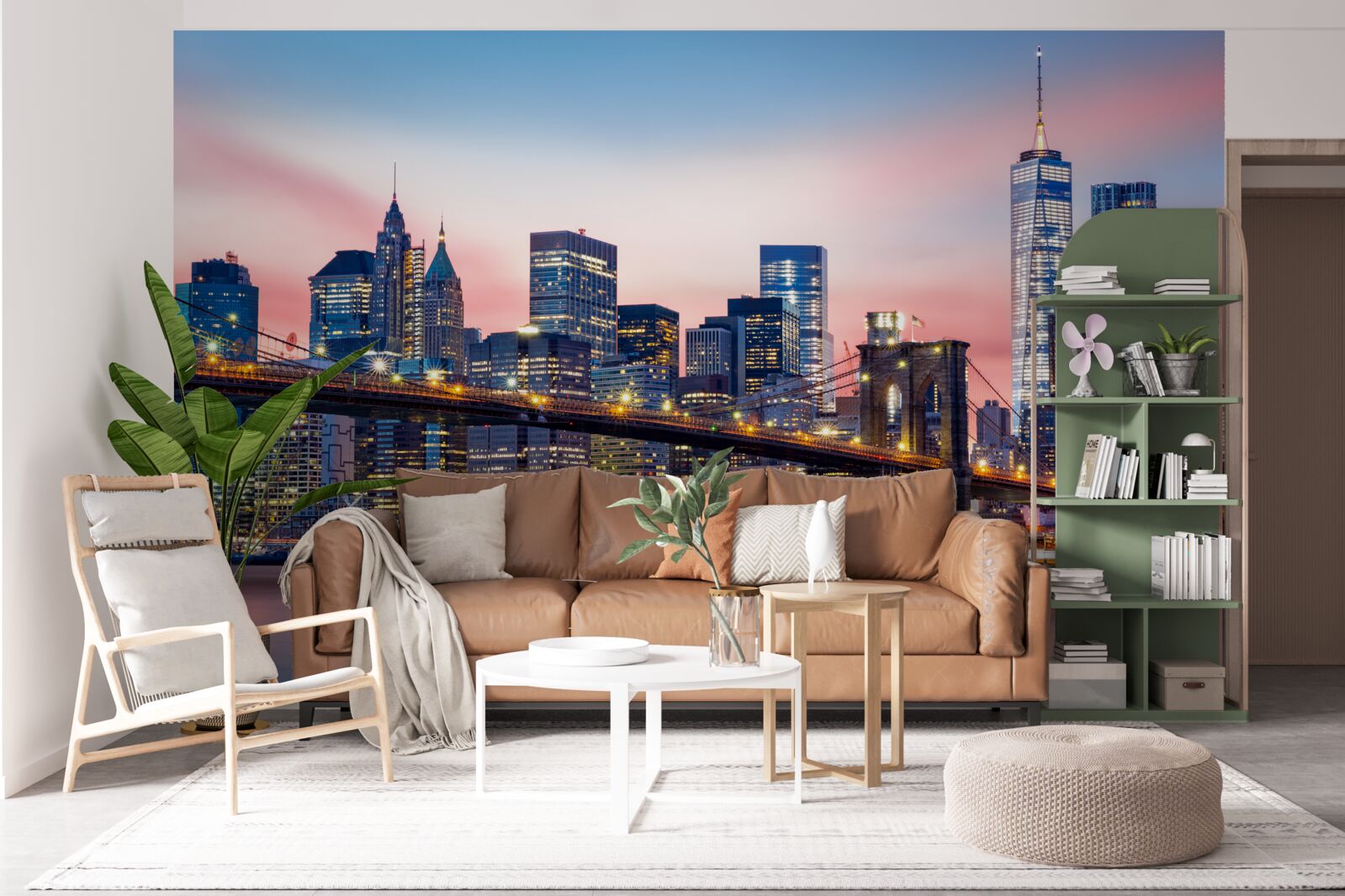 Fototapeta Brooklynský most v noci v New Yorku