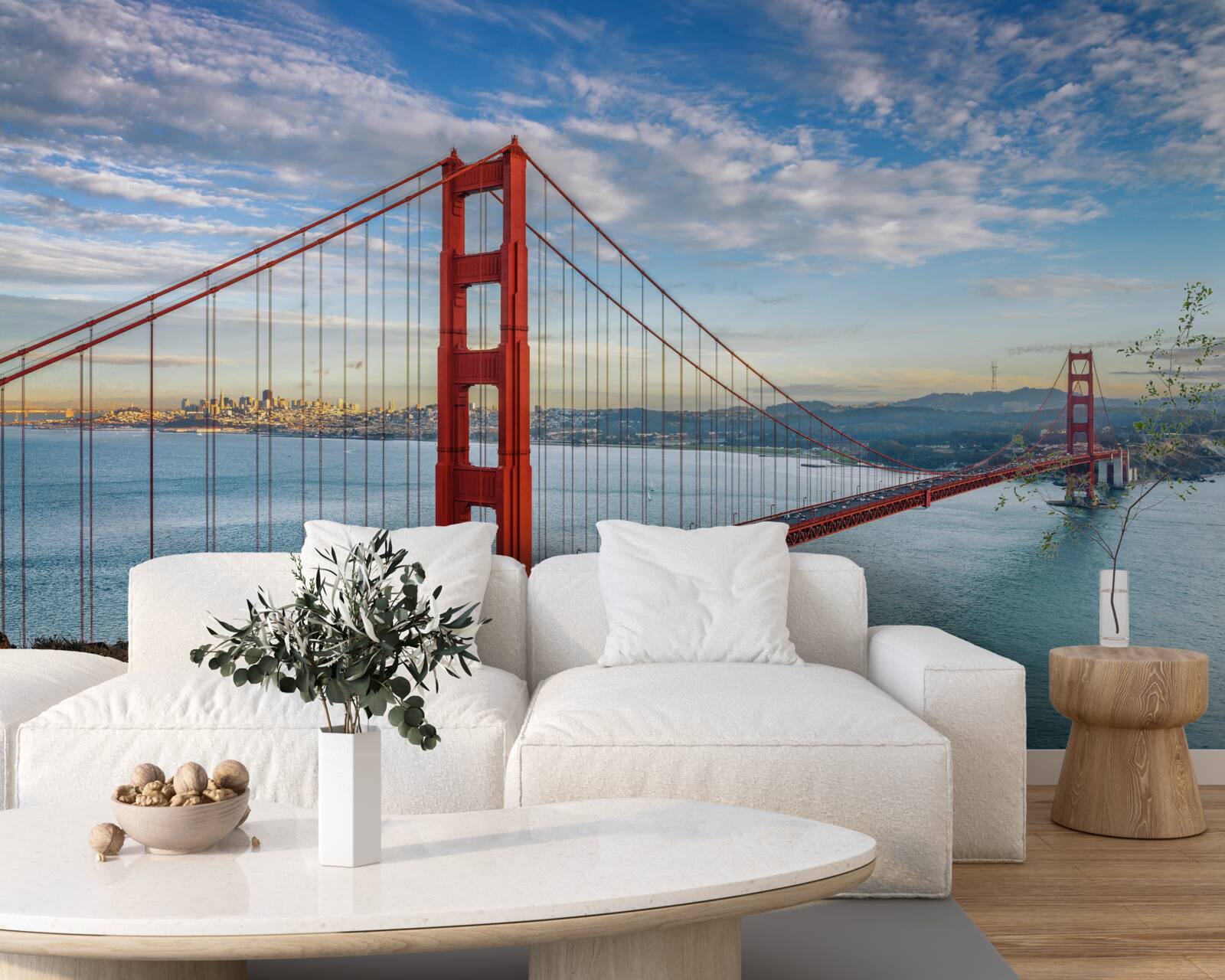 Fototapeta panoráma zlatej brány z mosta