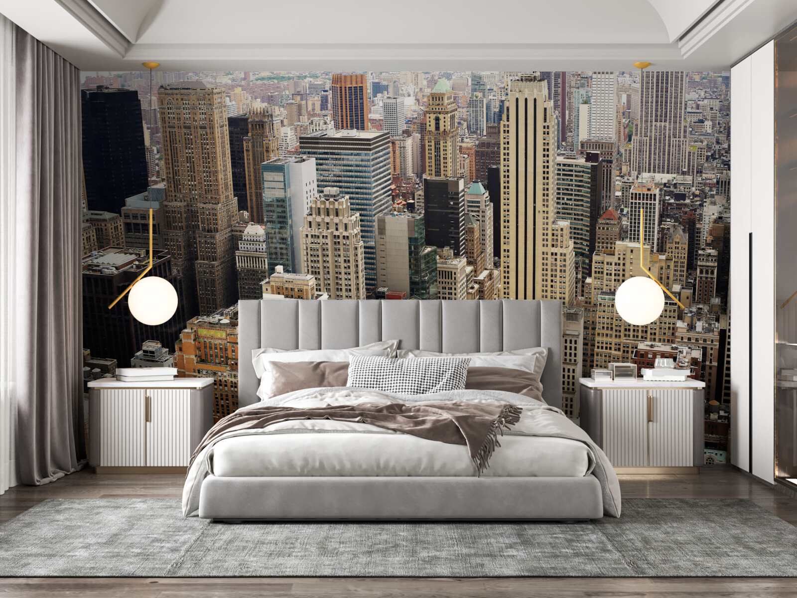 Fototapeta pohľad na architektúru metropoly od obrubníka