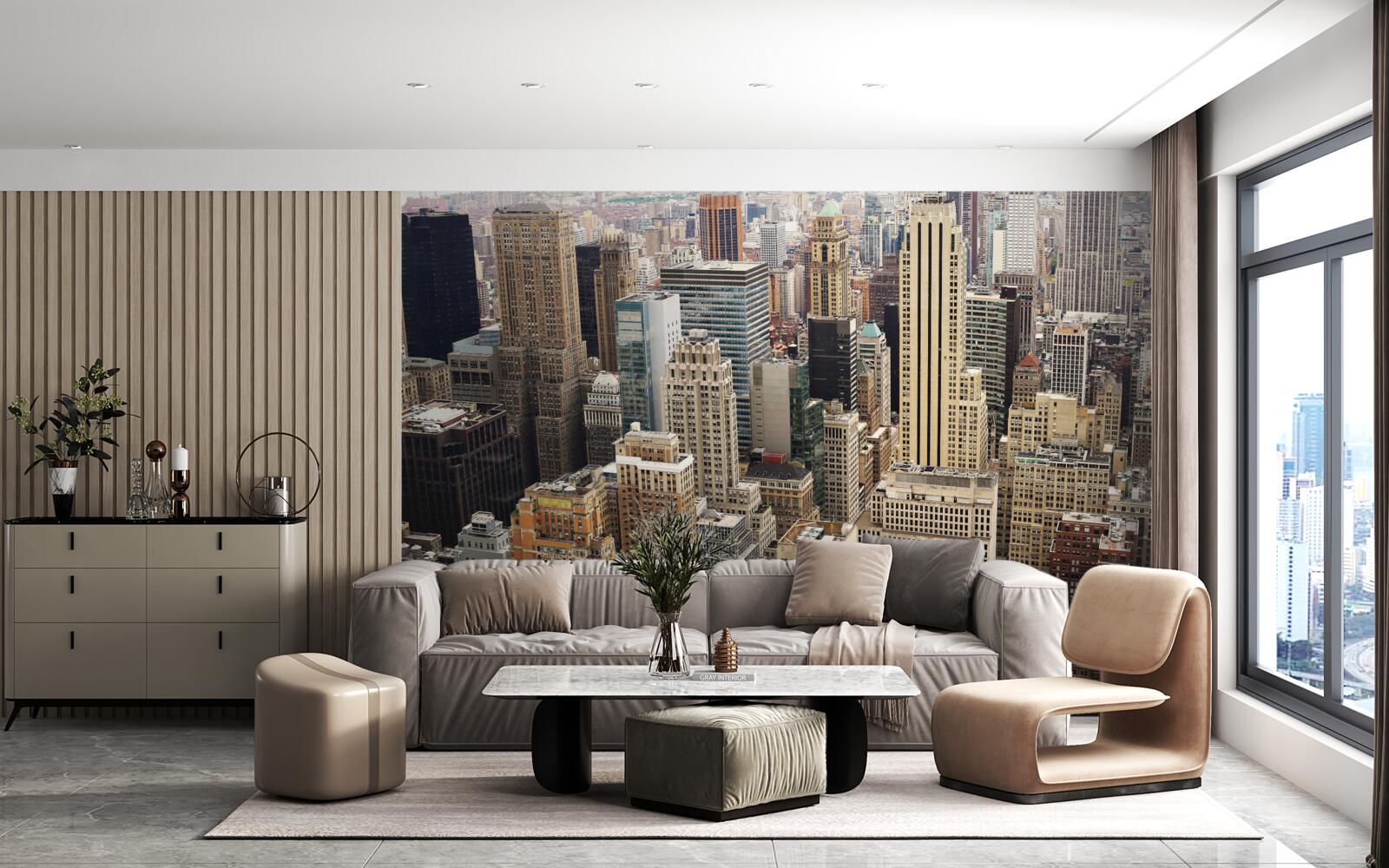 Fototapeta pohľad na architektúru metropoly od obrubníka