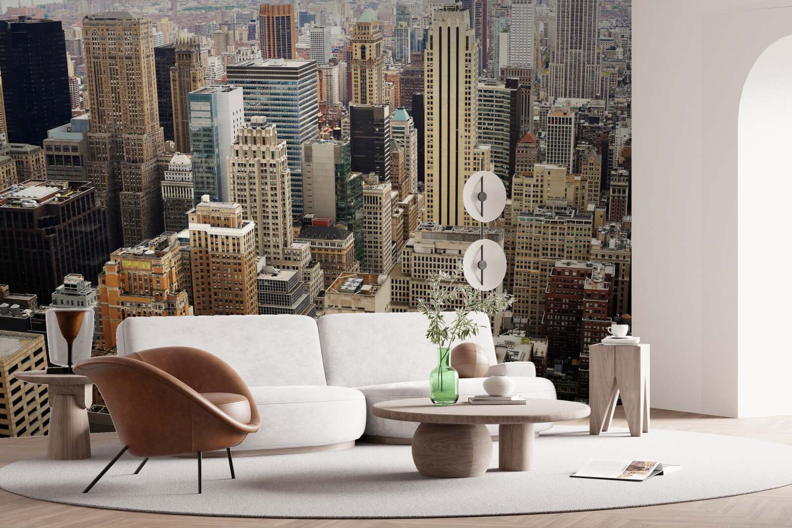 Fototapeta pohľad na architektúru metropoly od obrubníka