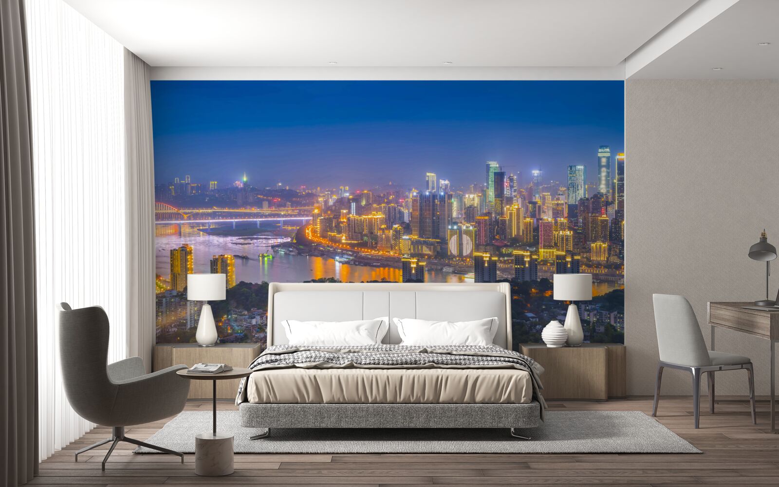 Fototapeta megapolis modernej noci