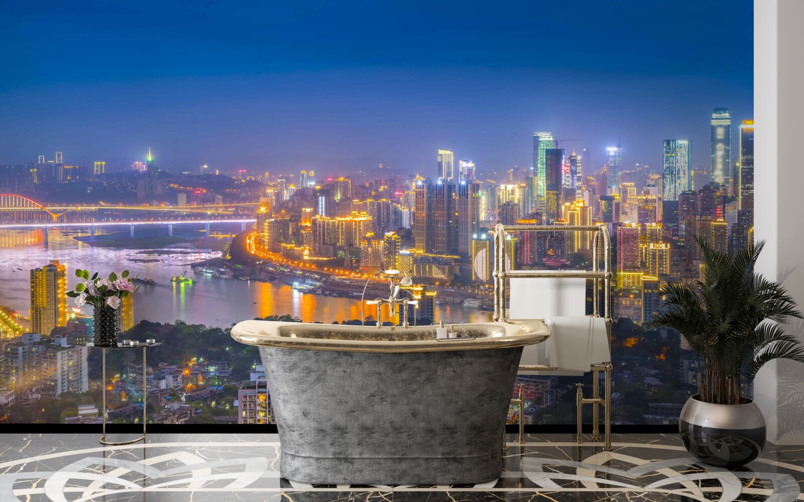 Fototapeta megapolis modernej noci