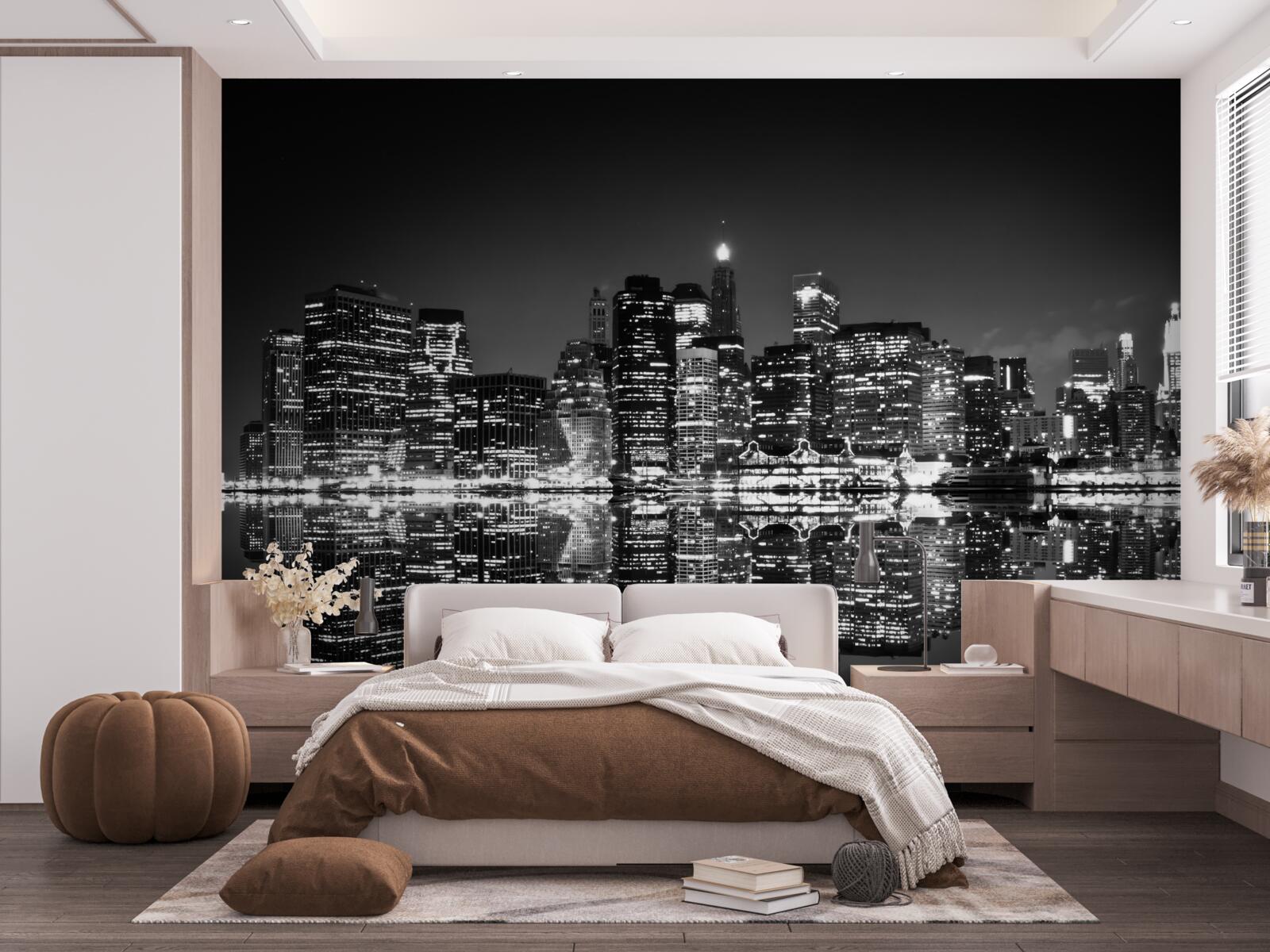 Fototapeta veľké mesto sa odráža vo vode