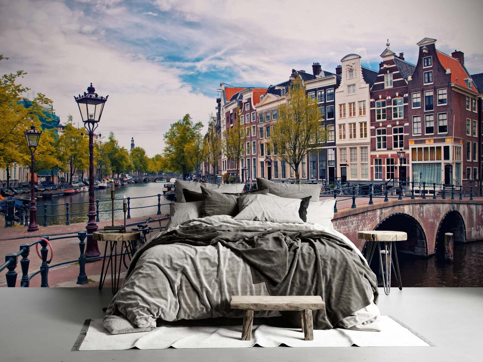 Fototapeta Most cez kanál v Amsterdame